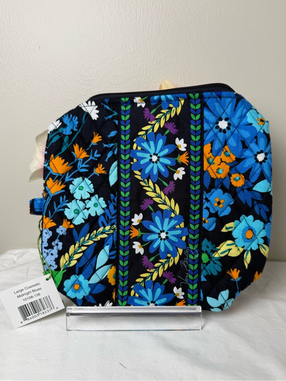 NWT Vera Bradley Midnight Blues Large Cosmetic Retired Pattern